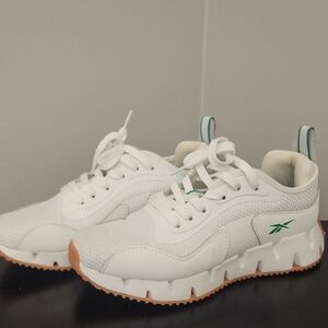 Reebok White and Green Athletic Shoes